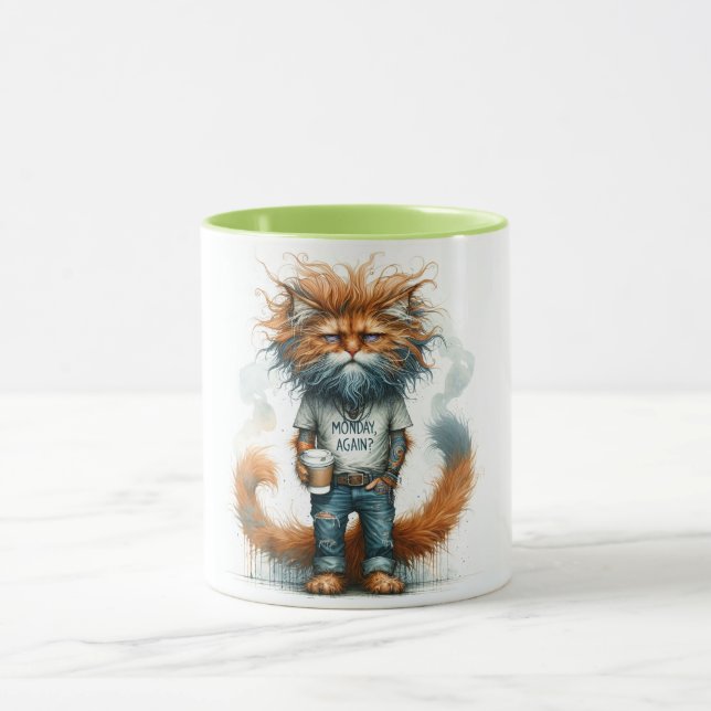 Coffee Mug with Naughty Kitty Design (Center)