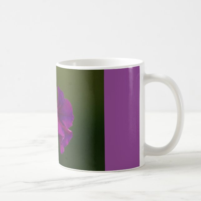 coffee mug with purple morning glory (Right)