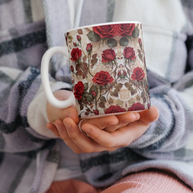 Coffee Mug with Red Rose (Creator Uploaded)