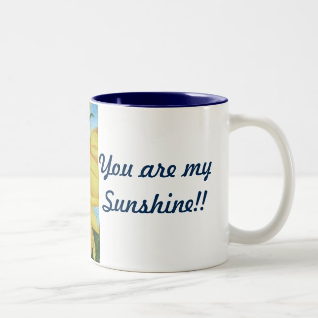 coffee mug with sunflower (Right)