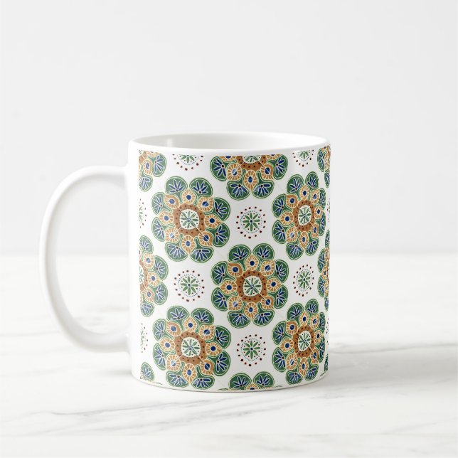 Coffee Mug with tile Design (Left)