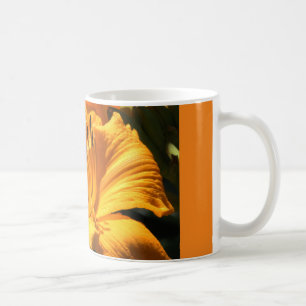 coffee mug with yellow lily