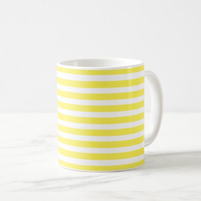 Coffee Mug-Yellow Stripes Coffee Mug (Front Right)
