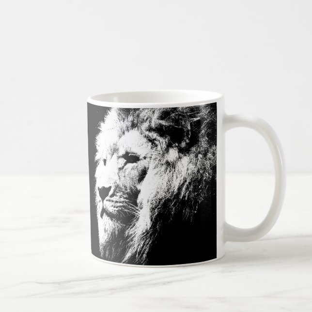 Coffee Mugs Lion Face King Template Animals (Right)