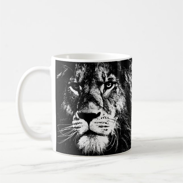 Coffee Mugs Lion Face The King Animals Template (Left)