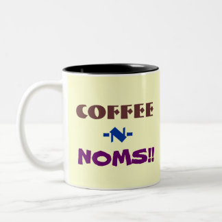 Coffee N Noms:  Add Your Own Picture Two-Tone Coffee Mug