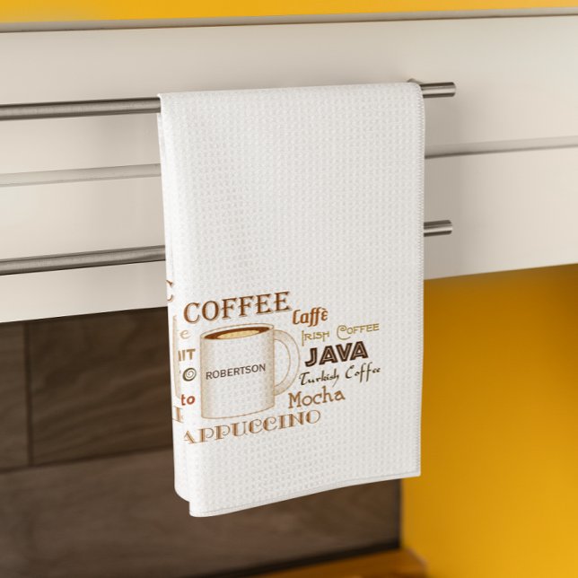 Coffee Names Personalised Kitchen Towel (Creator Uploaded)