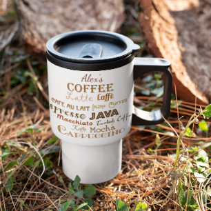 Coffee Names Personalised Travel Mug