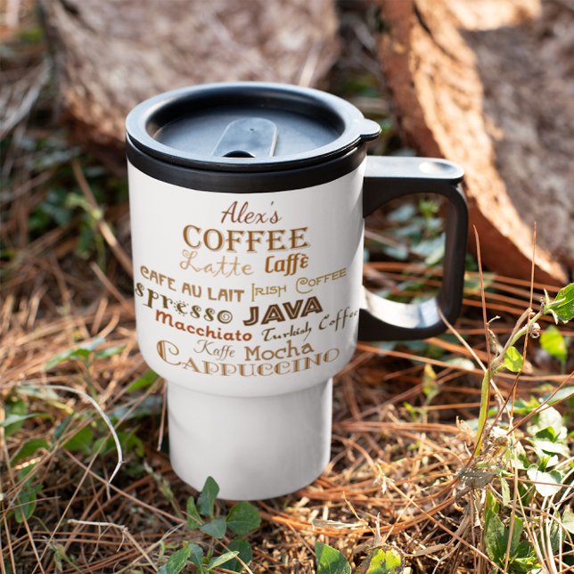 Coffee Names Personalised Travel Mug (Creator Uploaded)