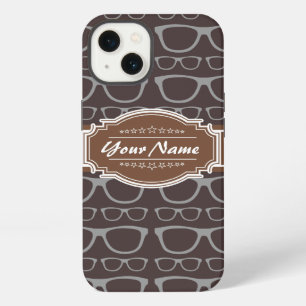 Coffee Nerd Hipster Glasses Personalised iPhone 13 Case