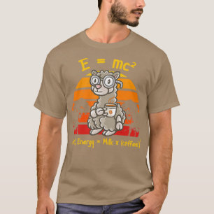Coffee Nerd Math Formula Teacher Coffee Mug Llama  T-Shirt