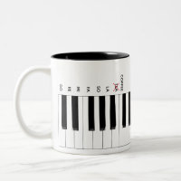 Coffee not Tea Piano Keyboard Do Re Mi Music Mug
