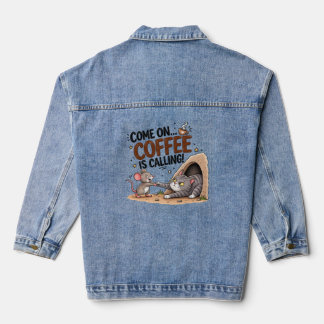 Coffee Novelty Gifts | Funny Coffee Quotes Denim Jacket