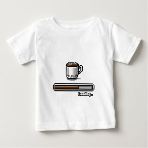 Coffee Now loading retro pixel art games style Baby T-Shirt