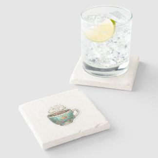 Coffee Ocean Fish T-Shirt – Whimsical Fish in a Co Stone Coaster