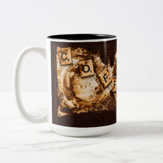 Coffee on Coffee Two-Tone Coffee Mug
