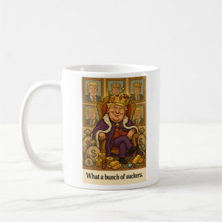 Coffee or tea cup with King Trump showing off his 