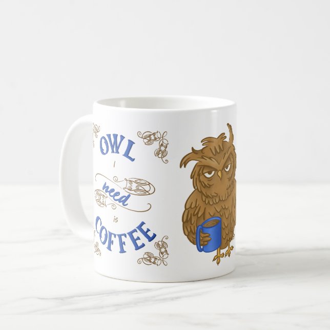Coffee Owl Coffee Mug (Front Left)