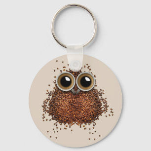 Coffee Owl key chains