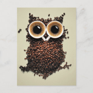 Coffee Owl Postcard