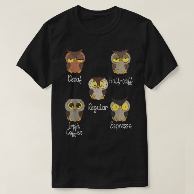 Coffee Owl  T-Shirt (Design Front)