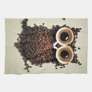 Coffee Owl Tea Towel