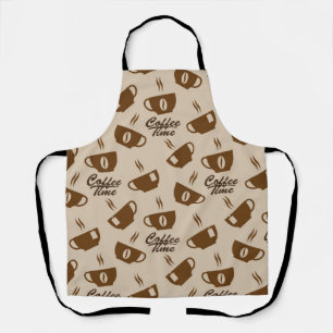 Coffee pattern apron