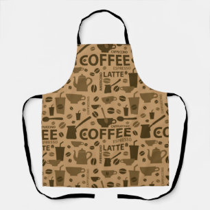 Coffee pattern apron