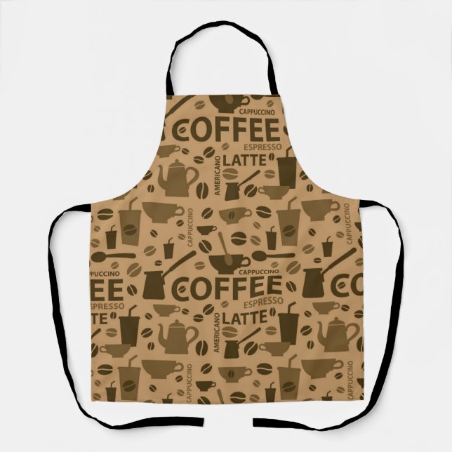 Coffee pattern apron (Front)