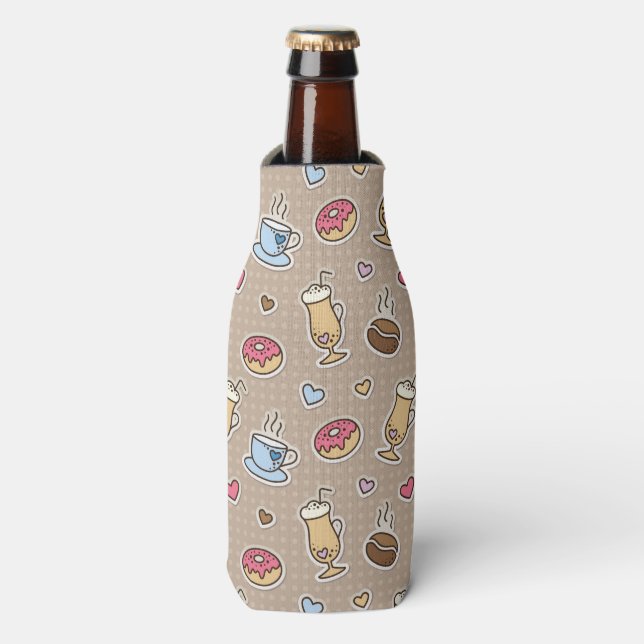 Coffee pattern bottle cooler (Bottle Front)