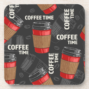Coffee pattern coaster