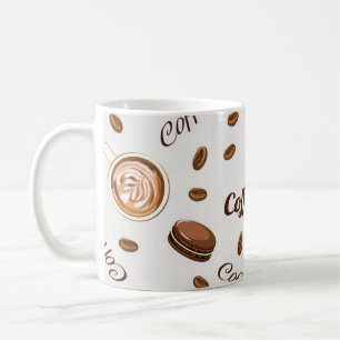 Coffee pattern coffee mug