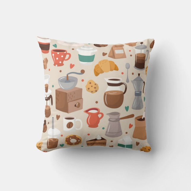 Coffee pattern cushion (Front)