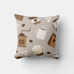Coffee pattern cushion