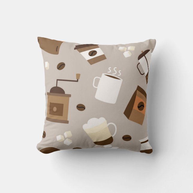 Coffee pattern cushion (Front)