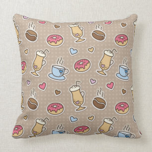 Coffee pattern cushion