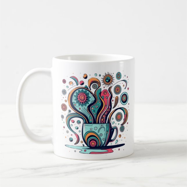 Coffee pattern design Mug (Left)