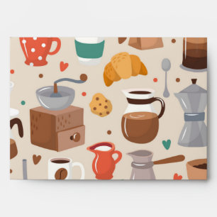 Coffee pattern envelope
