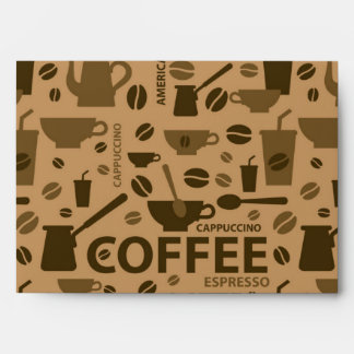 Coffee pattern envelope