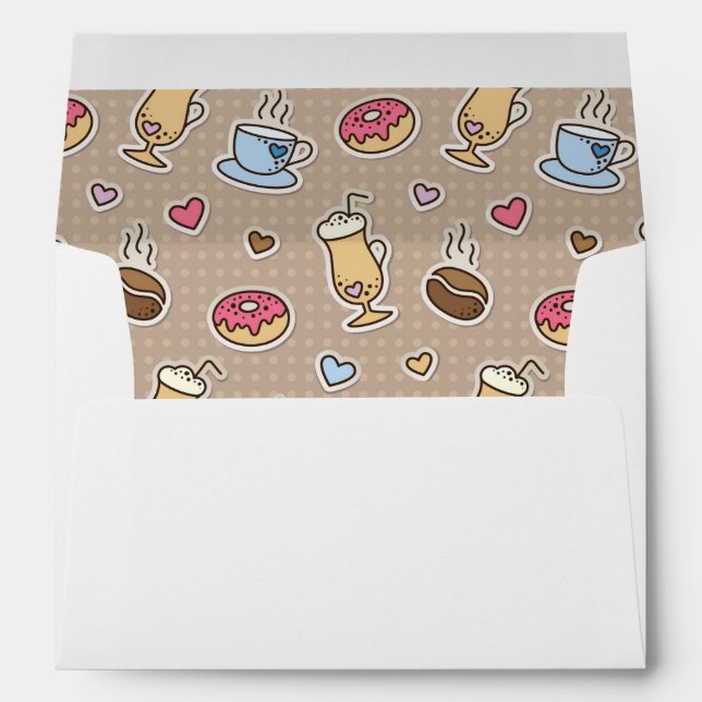 Coffee pattern envelopes (Back (Bottom))