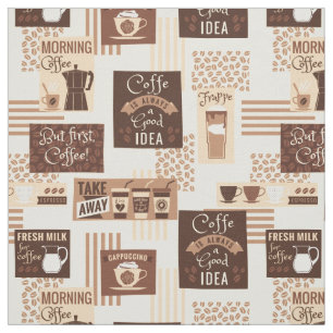 Coffee Pattern fabric