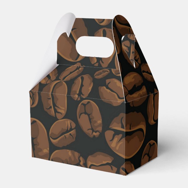 Coffee pattern favour box (Front Side)