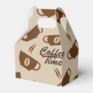 Coffee pattern favour box
