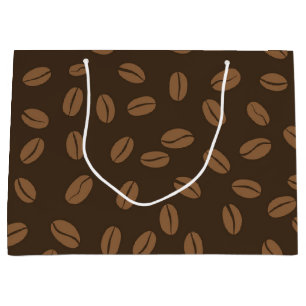 Coffee pattern large gift bag