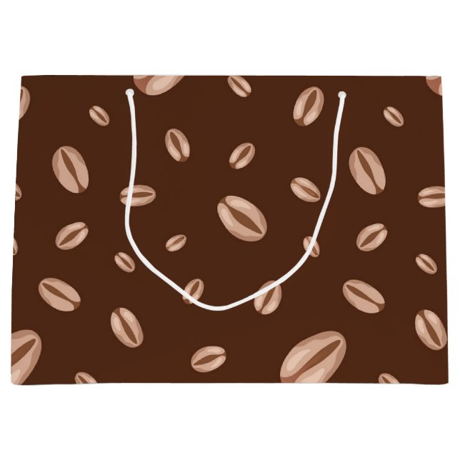 Coffee pattern large gift bag (Front)
