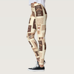 Coffee Pattern leggings