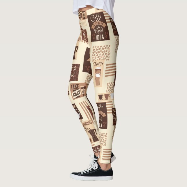 Coffee Pattern leggings (Left)