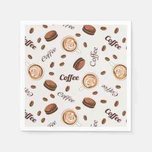 Coffee pattern napkin