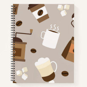 Coffee pattern notebook