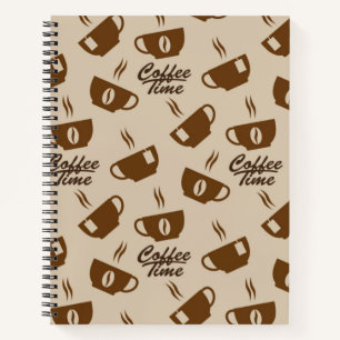 Coffee pattern notebook